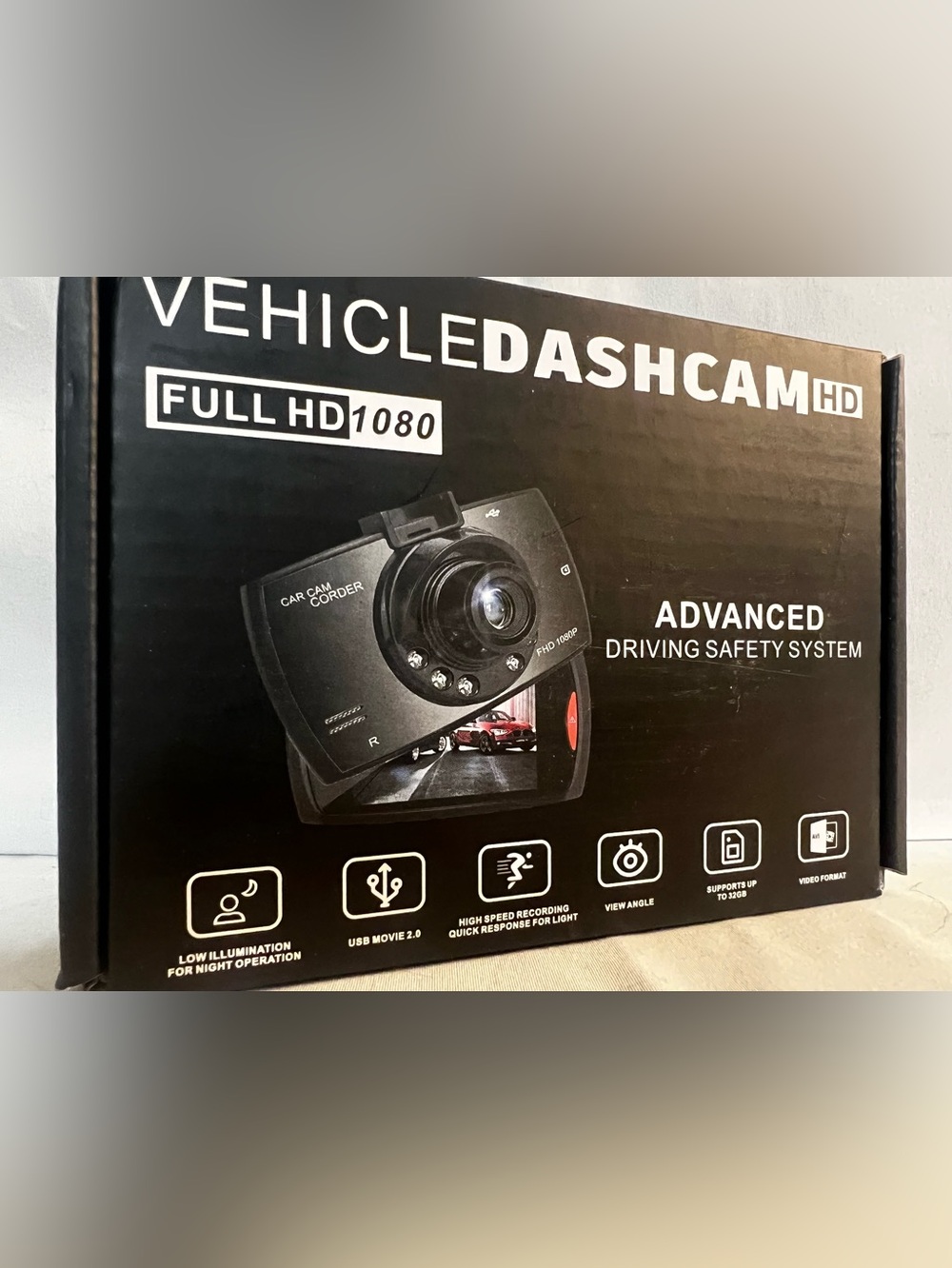 Black Car Dash Camera Full HD 1080P - Vehicle Dashcam